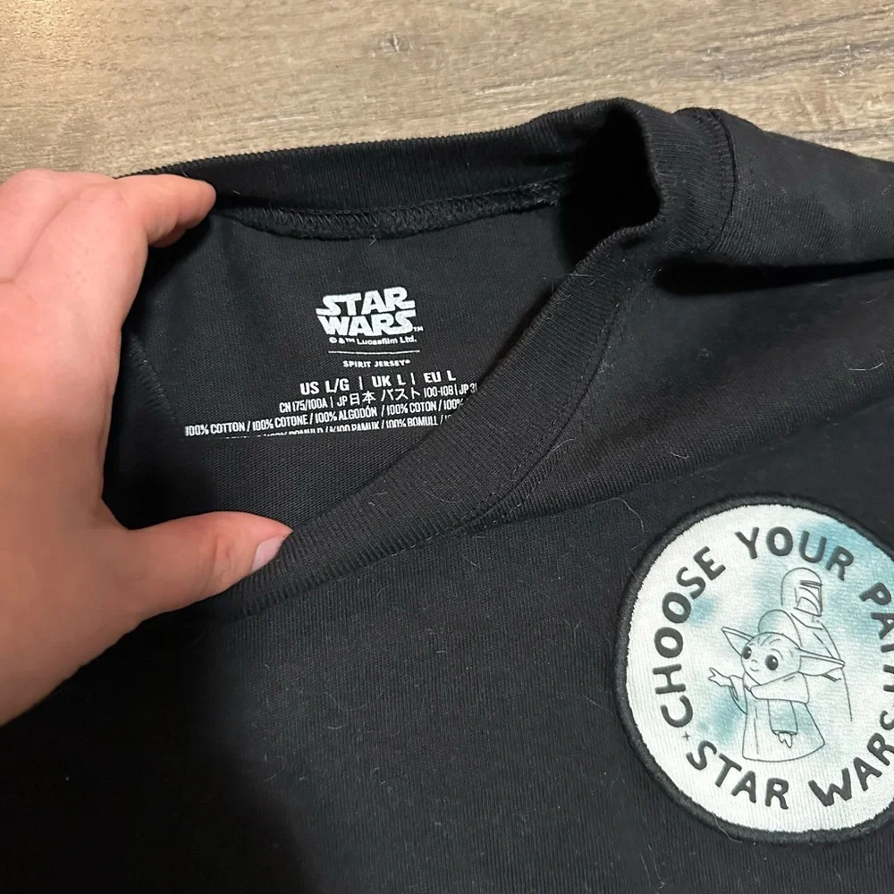 Disney Star Wars Grogu Choose Your Path Spirit Jersey L NWOT - Picture 3 of 5